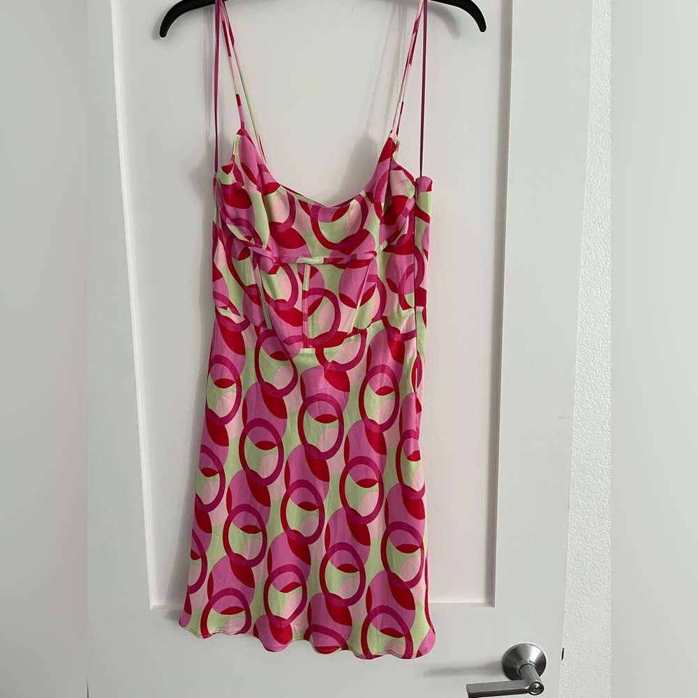 Zara circle print mini dress